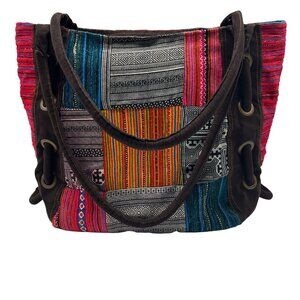 Handmade Bohemian- Style Patchwork Backpack